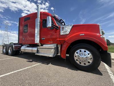Kenworth W990 Sleeper Semi Truck - 76" Mid Roof Sleeper, Cummins 500HP, 13 Speed Automatic
