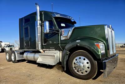 Kenworth W990 Sleeper Semi Truck - 76" Mid Roof Sleeper, Cummins 500HP, 12 Speed Endurant Automatic
