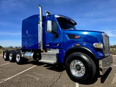 Peterbilt 567 Tri Axle Sleeper Semi Truck - 80" Mid Roof Sleeper, Cummins 565HP, 18 Speed Automatic