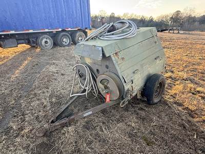 John Deere Diesel Engine, Approx 125CFM At 100PSI, Dual Hose Reels, Pintle Hitch
