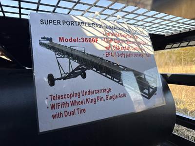 Approx 38' Length, Approx 34" Belt Width, Electric Drive, Adjustable Height,