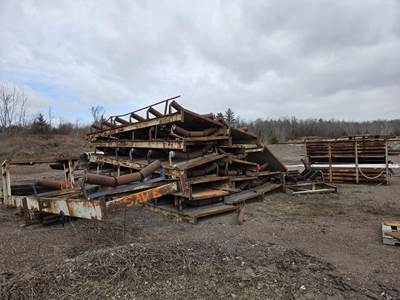 Includes Misc. Conveyor Belting, Concrete StAnds, Steel, And Moretires And