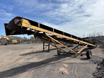 Location: Brule, Wiapprox 40' Length, Approx 24" Width Electric Drive Conveyer,