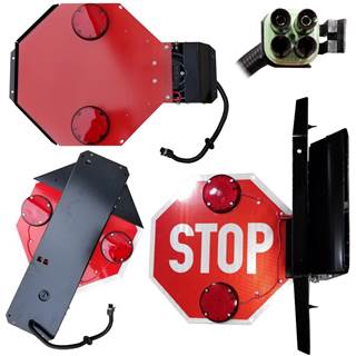 Bluebird Air Stop Arm Assembley, LED, Rear