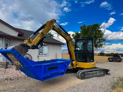 2026 Bear Iron Works 1 Cubic Yard Bedding Box for Mini Excavators with Skid Steer Attachment