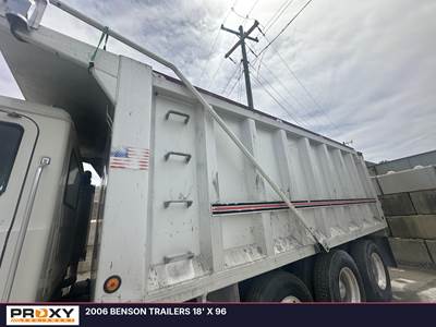 2006 Benson 18FT x 102" Aluminum Dump Body w/ Hoist & Electric Tarp, 54" Side Walls