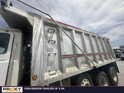 2006 Benson 18FT Aluminum Dump Body 102" Wide, 54" Side Walls, Hoist & Electric Tarp