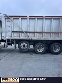 2006 Benson 18' x 102" Aluminum Dump Body w/ Hoist, Bedliner & Electric Tarp