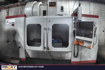 Used 2013 Mitsubishi SV-1100B CNC Milling Machine Center & Complete Machine Shop