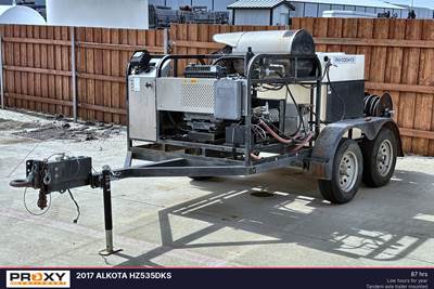 2017 Alkota HZ535DKS Tandem Axle Trailer Mounted Pressure Washer, 88 Hours
