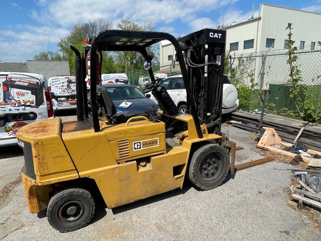1989 Caterpillar VC60D Pneumatic Tire Forklift For Sale, 3,339 Hours King Of Prussia, PA