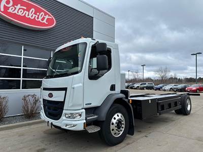 Peterbilt 220EV Single Axle Cab & Chassis Truck - 469HP, Automatic