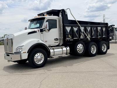 Kenworth T880 Tri Axle Dump Truck - Paccar 455HP, 6 Speed Allison Rds Automatic, 16' Dump