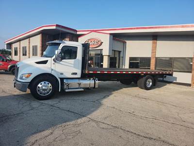 Peterbilt 536 Flatbed Truck - 260HP, 8 Speed Automatic