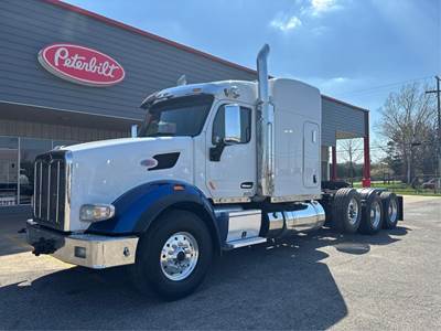 Peterbilt 567 Tri Axle Sleeper Semi Truck - 80" Raised Roof Sleeper, Cummins 605HP, Manual