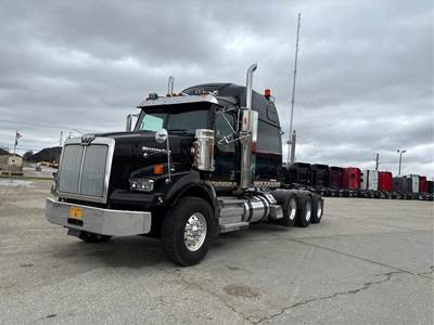 Western Star 4900 Tri Axle Sleeper Semi Truck - 70" Mid Roof Sleeper, Detroit 600HP, Automatic