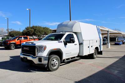 2023 GMC 3500HD Pro Regular Cab 4WD Mechanic / Service Truck - Knapheide KUV High Roof Enclosed Dually Service Van Body