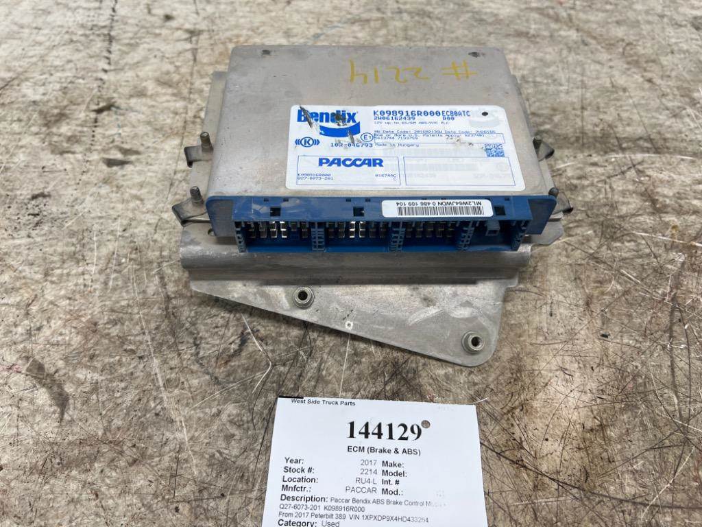 2017 Paccar Q27-6073-201 ABS Control Module for a Peterbilt 389 For ...