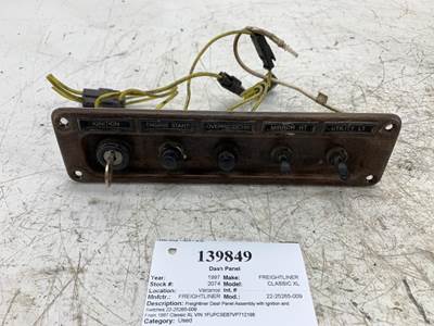 Freightliner 22-25265-009 Dash Panel for a Freightliner CLASSIC XL