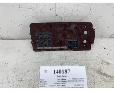 1998 Freightliner Century Class 120 Dash Panel Assembly with Rocker Switches, Part # 22-45867-001