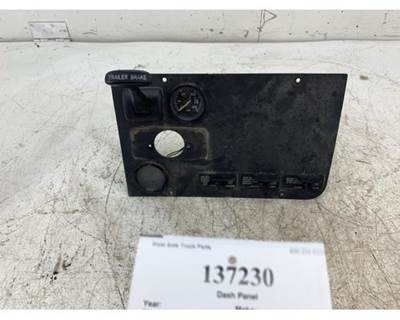 Used Freightliner Dash Panel with Trailer Hand Brake Rocker Switches, Air Gauge and Shift Gauge