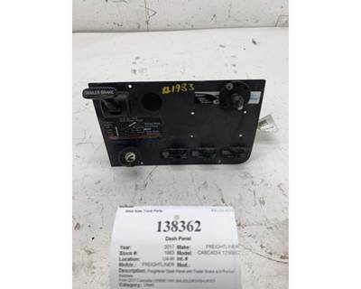 2017 Freightliner Cascadia 125BBC Dash Panel with Trailer Brake and Rocker Switches