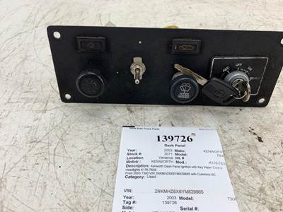 Kenworth K176-7639 Dash Panel for a Kenworth T300