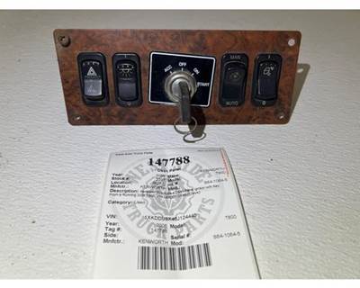 Kenworth S64-1064-5 Dash Panel with Ignition and Key OEM for 2006 T800