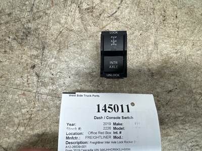 Freightliner A12-26539-001 Dashboard Switch for a Freightliner CASCADIA 126