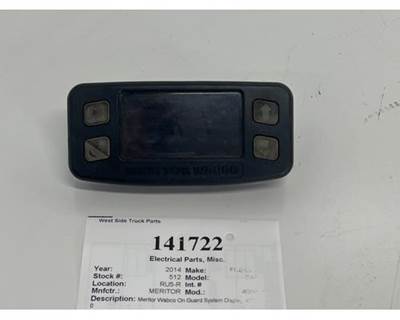 Meritor Wabco OnGuard System Display 4008718000 for 2014 Freightliner Cascadia