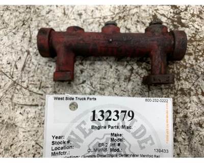 Cummins Diesel Engine Center Water Manifold Rail, Part # 139433