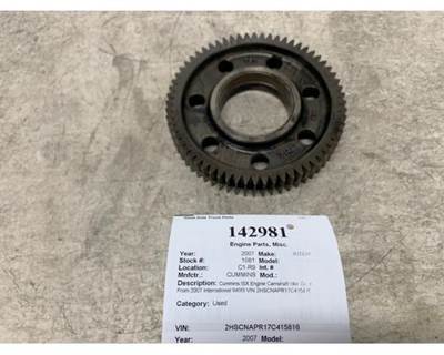 Cummins ISX Camshaft Idler Gear, Part # 3681144, 2007 International 9400I