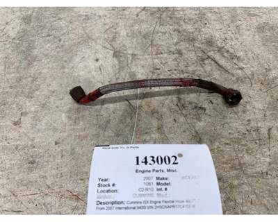 Cummins ISX Engine Flexible Hose, Part # 4907227, 2007 International 9400I