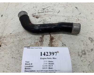 Mack MP8 Engine Radiator Hot Side Pipe, Part # 21735729 for Mack GU713