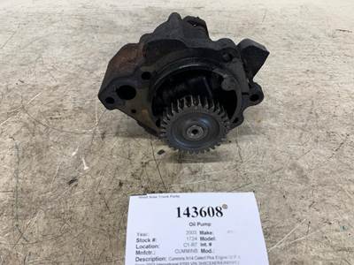 Cummins 3609835 Engine Oil Pump for a International 9200I