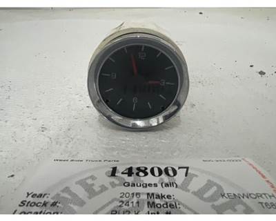 Paccar Q43-1142 Analog Clock Gauge for 2016 Kenworth T680