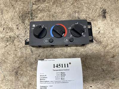 Mack 29RD326M Heater / AC Temp Control for a Mack CXU612