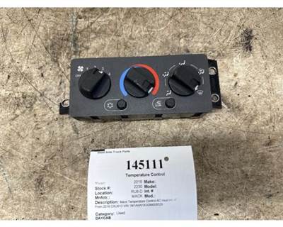 2016 Mack CXU612 Heater/AC Temperature Control, Part # 29RD326M
