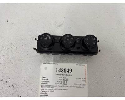 2016 Kenworth T680 HVAC Temperature Control, Paccar F21-1028-1351