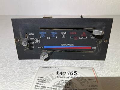 Peterbilt 18-03545 Heater / AC Temp Control