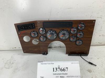 Western Star 4900FA Instrument Panel Cluster for a Western Star TR 4900 FA