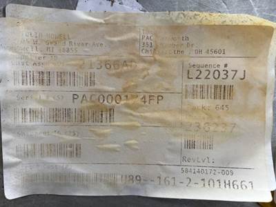 Paccar U89-161-2-101H661 Left Interior Part for a Kenworth T680