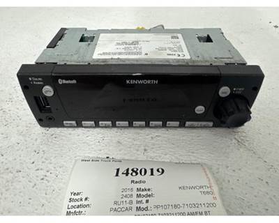 Paccar PP107180-7103211200 Radio for a Kenworth T680