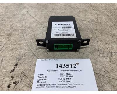 Mack Transmission Dash Control Module, Part # 21194165-01, for CH612