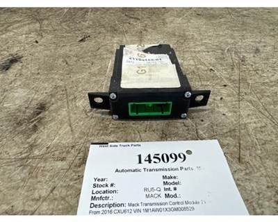 2016 Mack CXU612 Transmission Control Module, Part # 21194165-01
