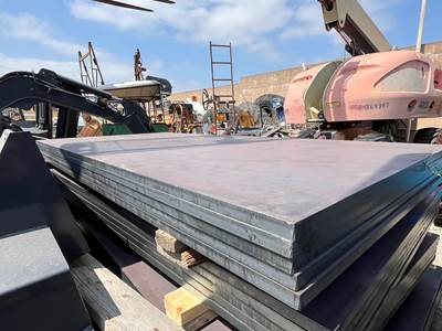 TOTAL (20): 4' X 8' Steel Road / Trench Plates 1 inch - 1.25 inch thick