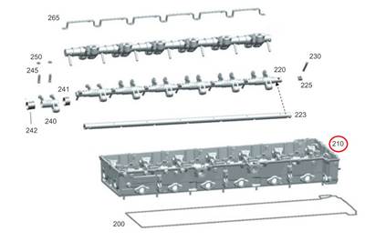 Detroit DD15 Camshaft Housing Overhead Cam Kit EA4720505202 EA4720504902