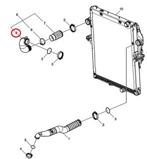 Volvo 23772040 Charge Air Cooler Casting Cold Side Elbow