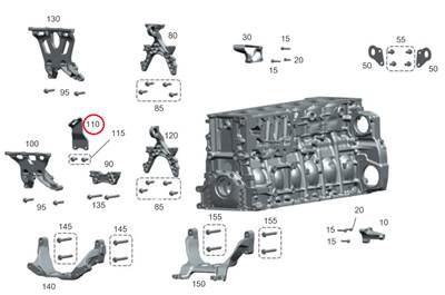 Detroit DD15 Front Engine Lifting Bracket Freightliner Cascadia A4722231841