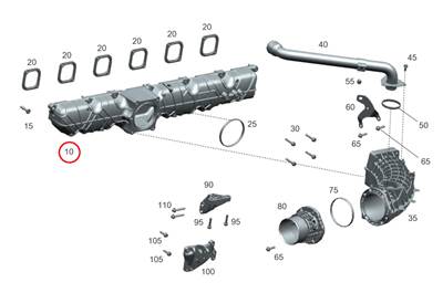Detroit DD15 Intake Manifold Freightliner Cascadia EA4730980117